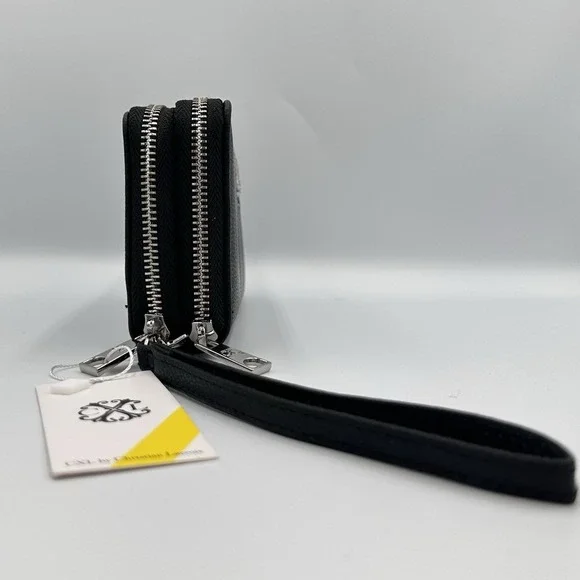 CXL Christian Lacroix Black Double Zip‎ Wristlet Wallet NWT Zip Around New - Picture 5 of 9